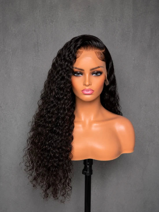 MELEMETA© Deep Curl Wig 13x4 – Natural Black